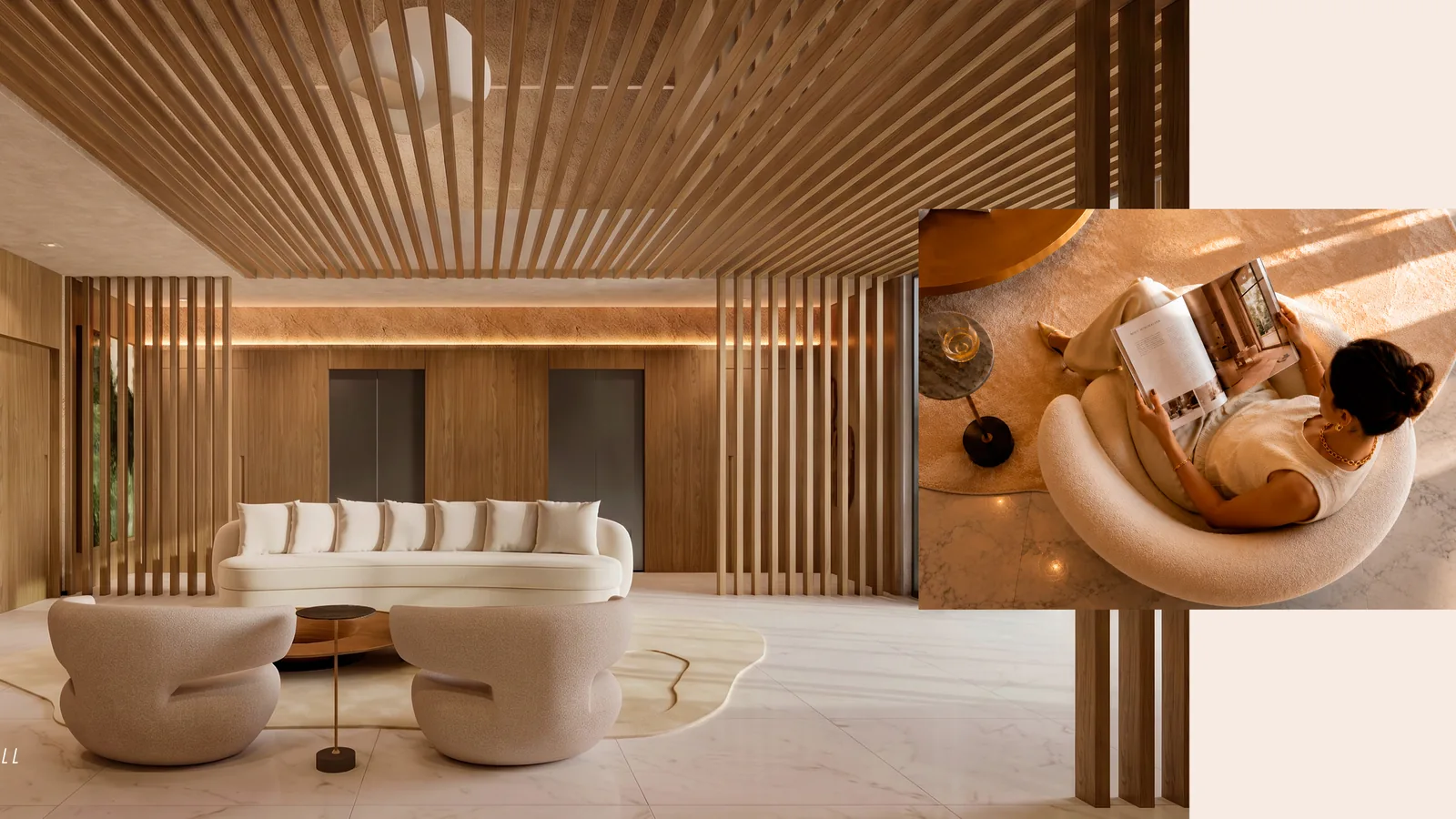 Arina Residenza · hall de entrada com lounge