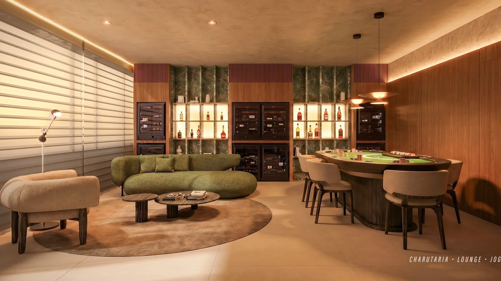 Arina Residenza · charutaria, lounge e sala de jogos
