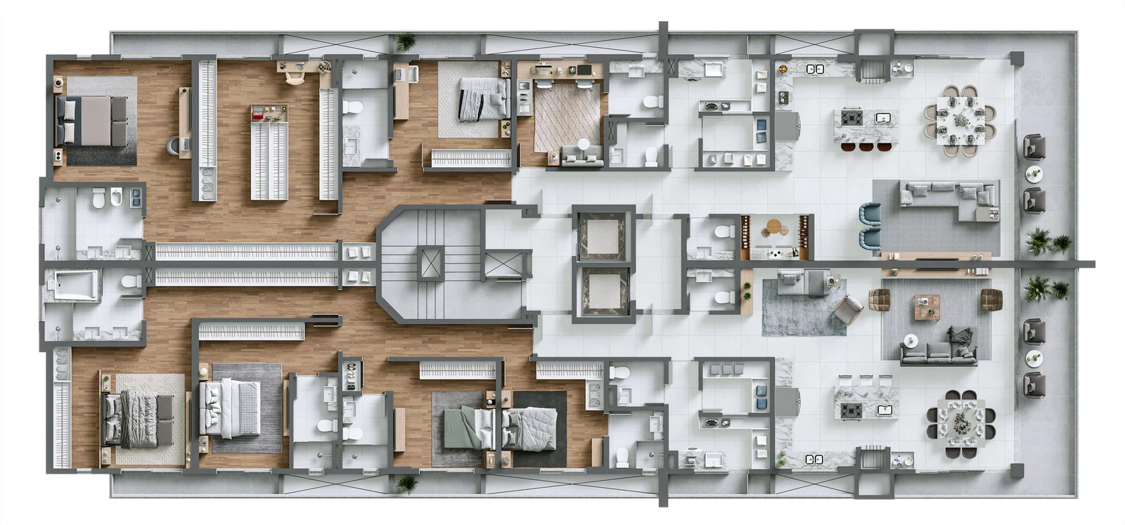 Bay House · planta do pavimento tipo na opção Art Gallery