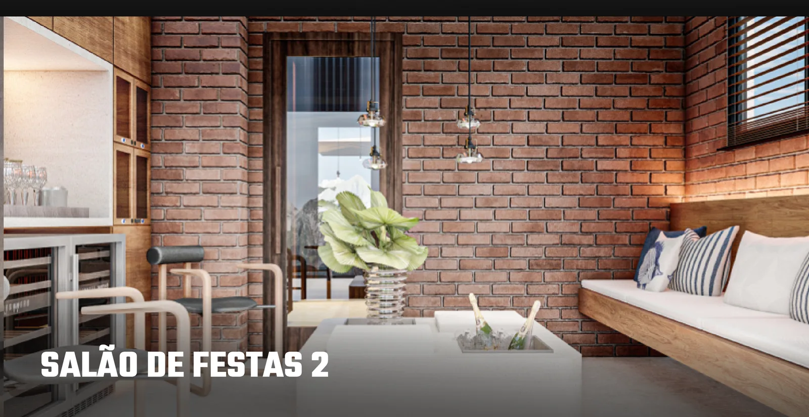 Brava 22: projeto do estar do salão de festas 2, imagem ilustrativa