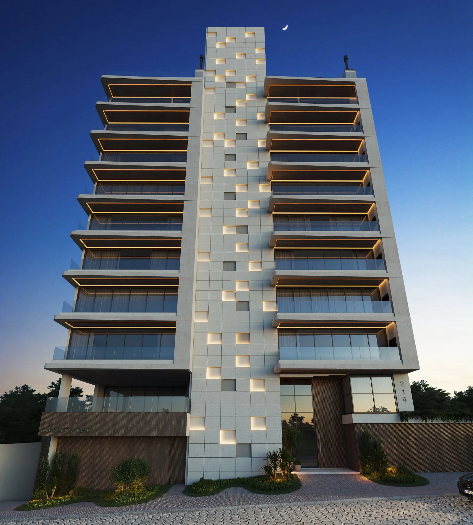 Brava Eco Home · fachada do empreendimento na Praia Brava, Itajaí