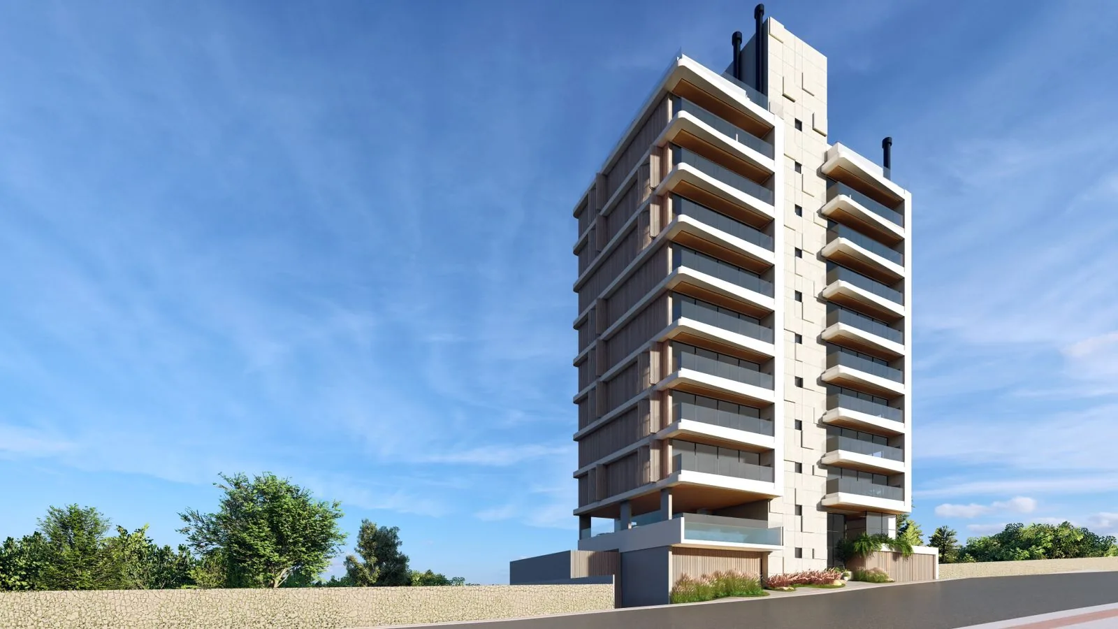 Brava Eco Home · fachada lateral do edifício na Praia Brava