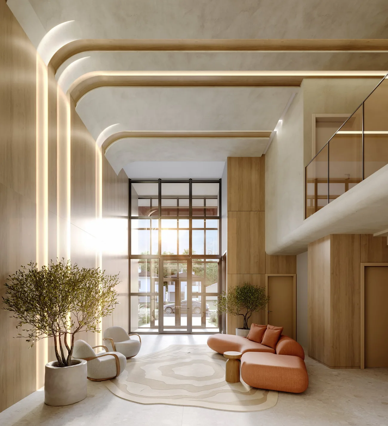 Brava Living · hall de entrada com pé-direito de 5 metros