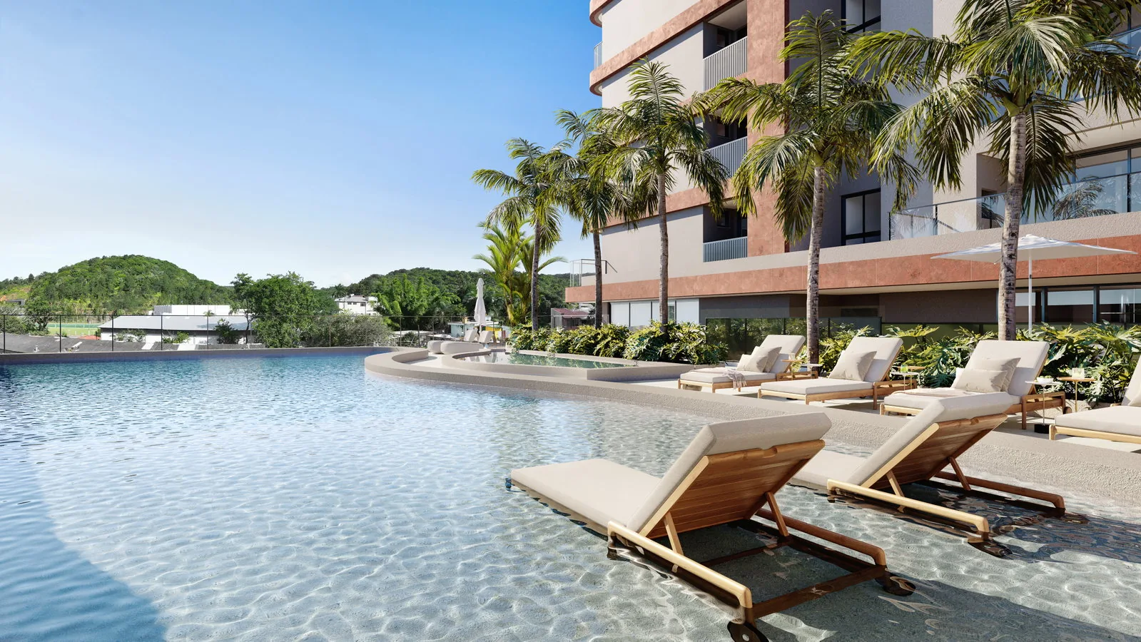Brava Living · piscina adulto no pavimento de lazer