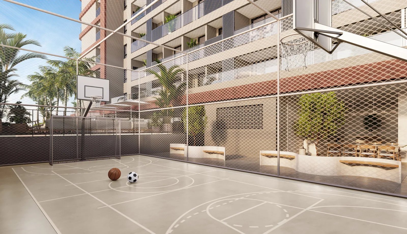 Brava Living · quadra poliesportiva