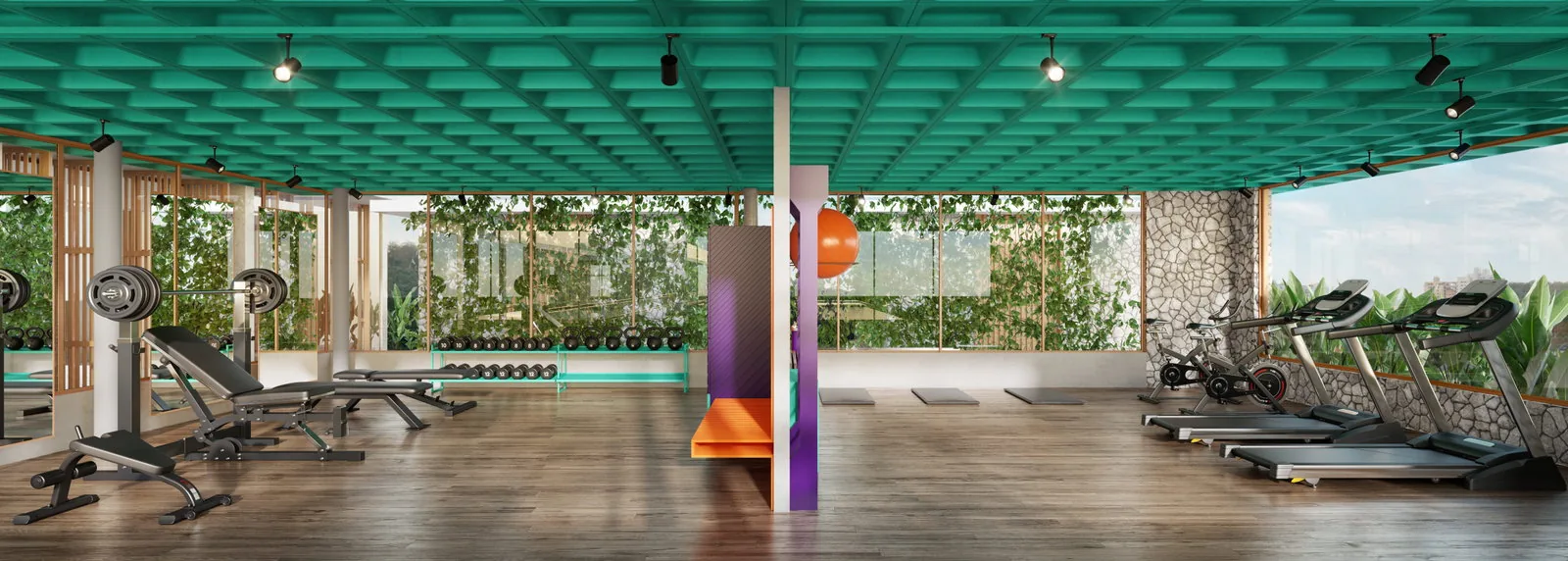 Brava Ocean · academia de 153 m²