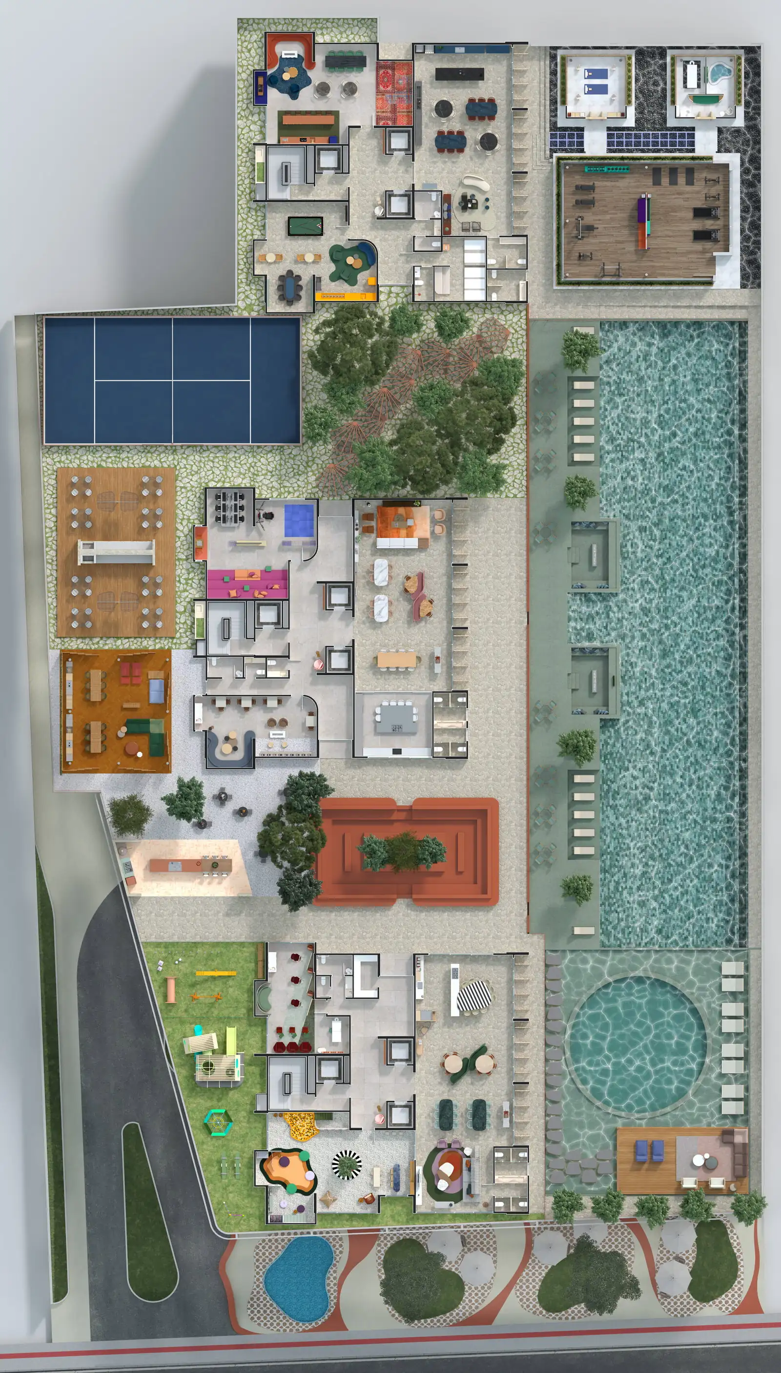 Brava Ocean · planta do lazer com 4.500 m²