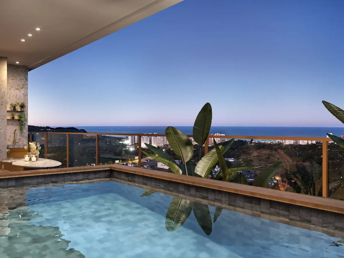 Brava Ocean, terraço da cobertura com vista para o mar na Praia Brava, Itajaí
