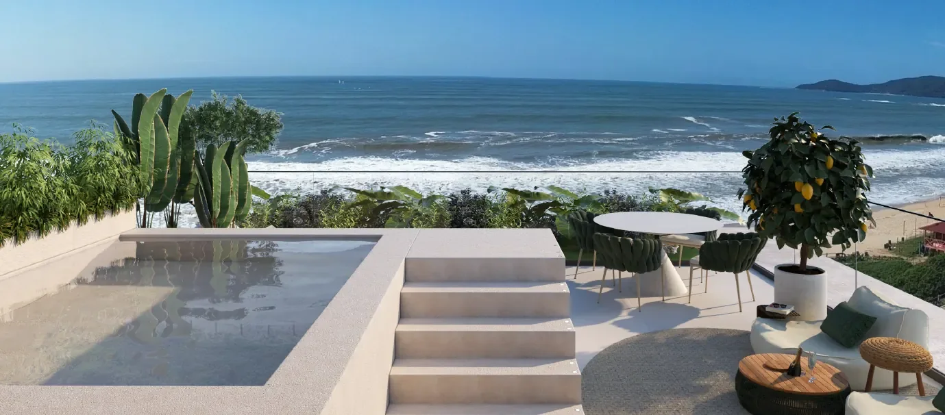 Jade Ocean · piscina de borda infinita com vista para o mar