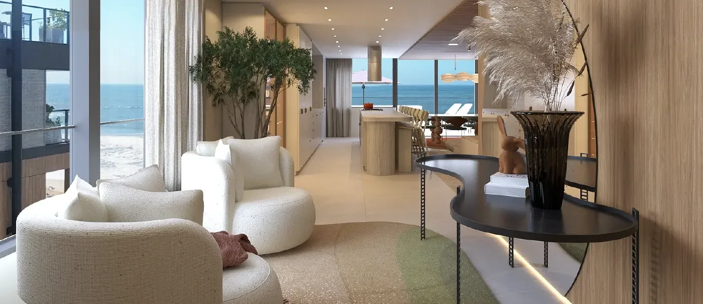 Jade Ocean · living frente mar