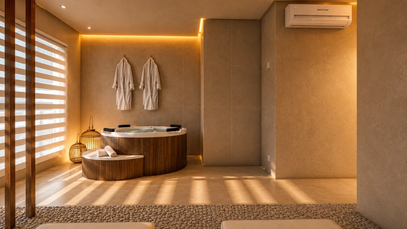 Jardins da Brava: spa com ofurô
