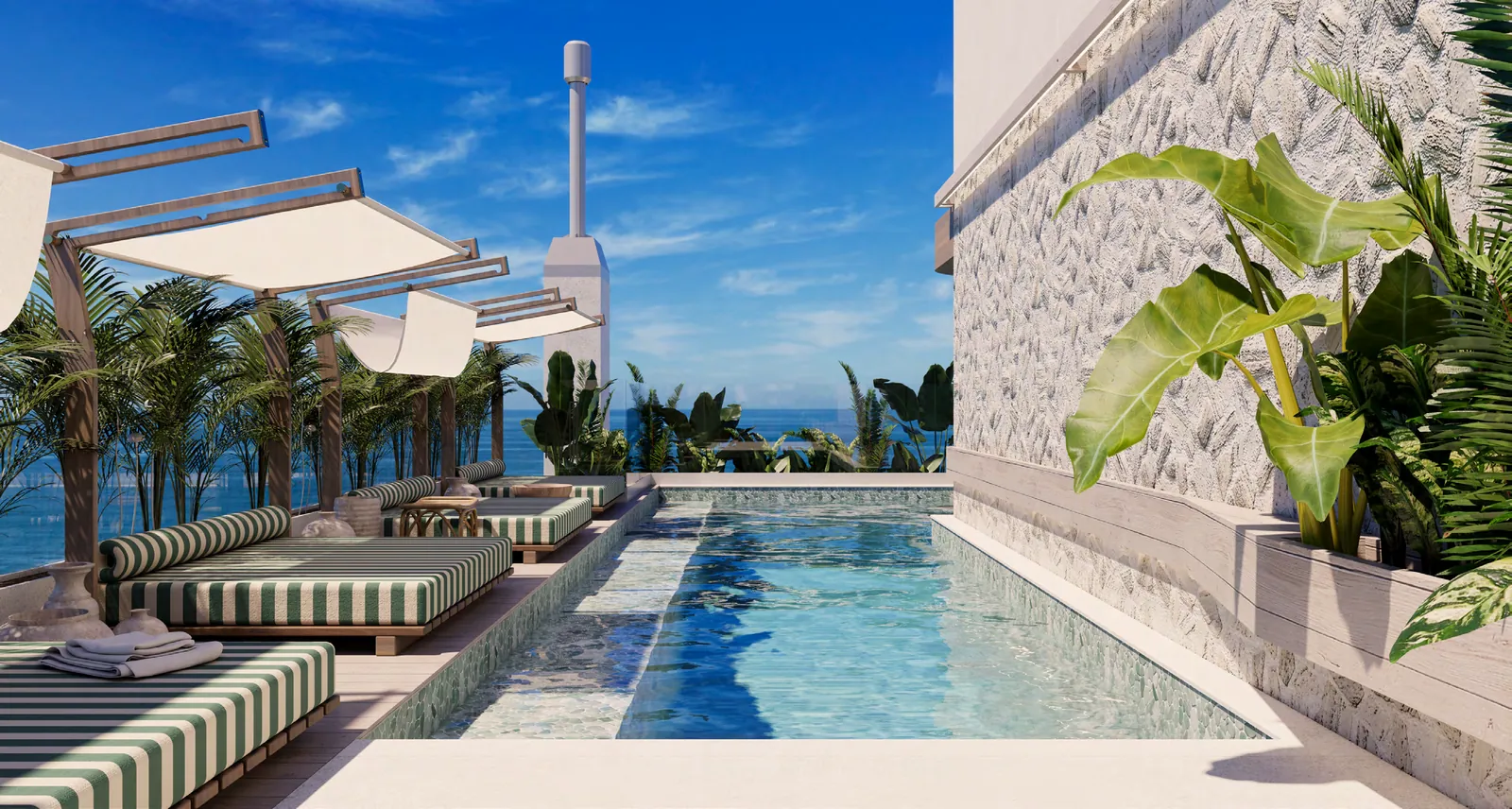 Marbella · piscina do ático com vista mar