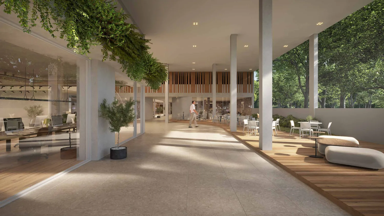 Moratta · lounge com jardim vertical