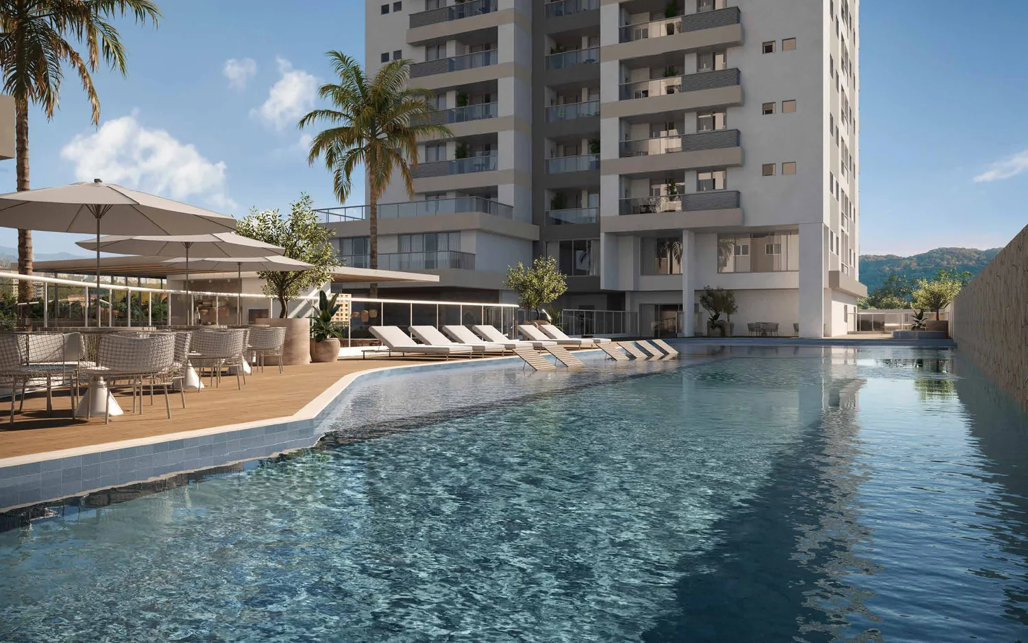 Moratta · piscina do empreendimento