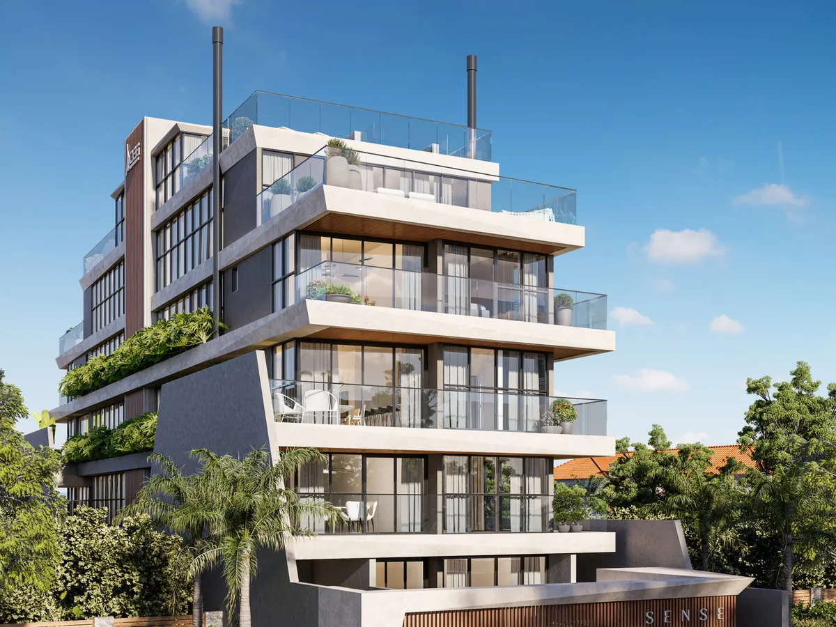SENSE · o edifício frente mar, com as coberturas triplex nos últimos pavimentos