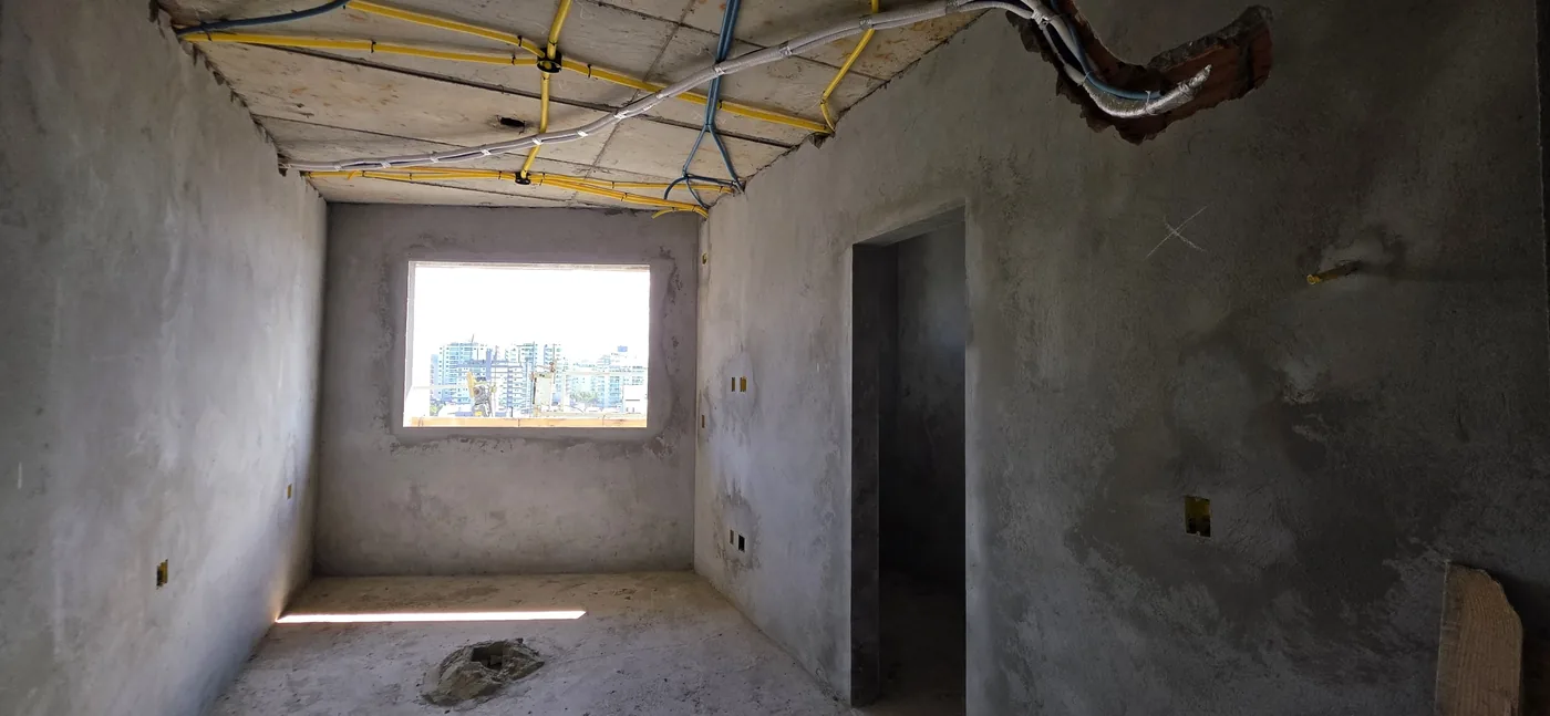 Ambiente do apartamento em fase de obra no Splendore